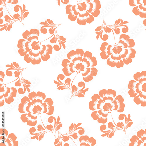 Seamless floral pattern, decorative ditsy print with gentle spring garden, wild plants. Cute botanical design with small hand drawn flowers, leaves, branches, herbs. Vector illustration.
