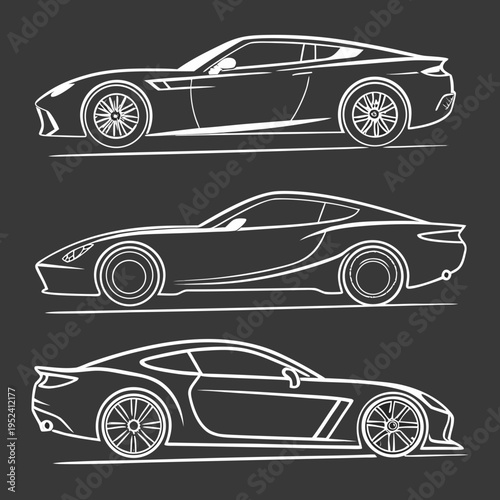 black sports car