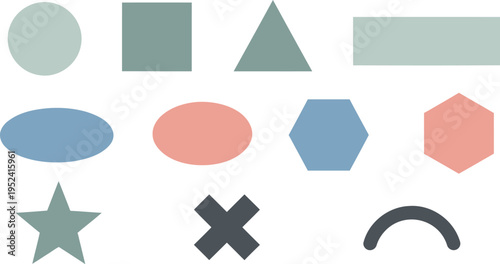 Basic geometric figures vector