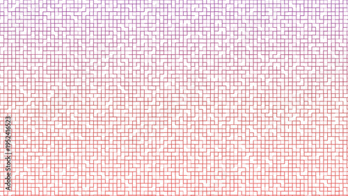   
Intricate white maze pattern on purple red gradient background abstract geometric design for puzzle game and creative artwork