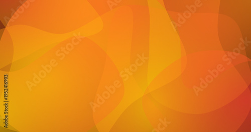 Warm orange and yellow abstract background with flowing translucent organic shapes