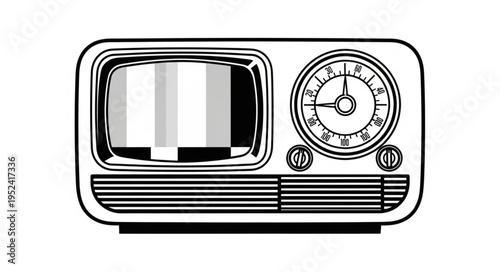 Vintage Television Set with Clock, a Retro Media and Timepiece Combo.