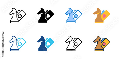 Game time icons set multiple style collection. Editable stroke 
