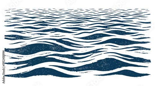 Rippling Water Texture Art Abstract Blue Waves Representing Ocean Surface