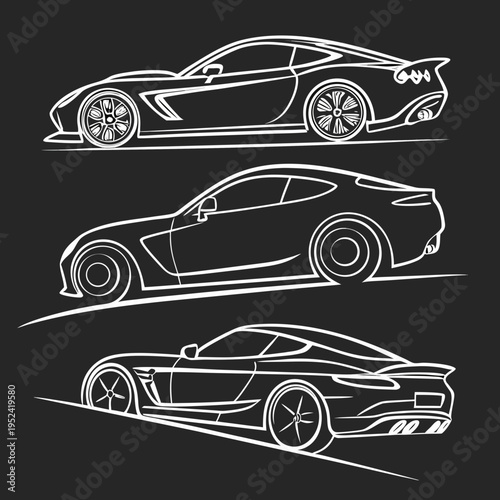 black sports car