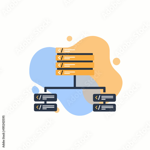 Code Repository Branching Flat Vector for Presentation, Website UI, and Infographic