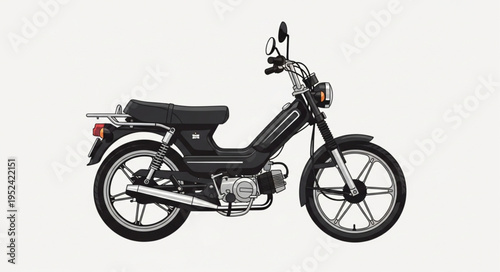 Black Tomos Moped - A Classic Ride for Urban Adventures.