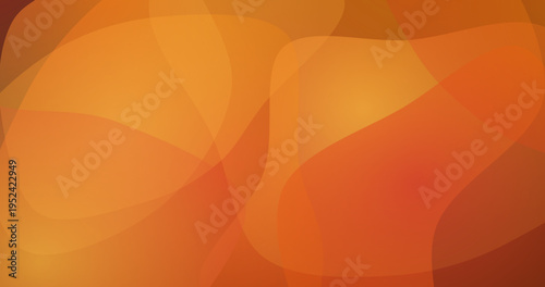 Abstract flowing orange shapes background with soft light and gradient.