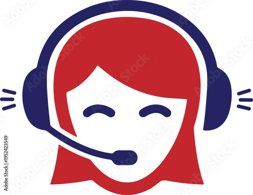 Smiling woman wearing a headset.