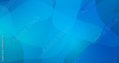 Vibrant blue abstract background with flowing translucent shapes and soft gradients