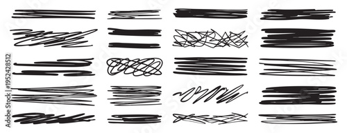 Bilde på lerret Hand drawn underline set