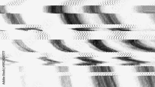 Black and White VHS Noise Background. Analog Distortion