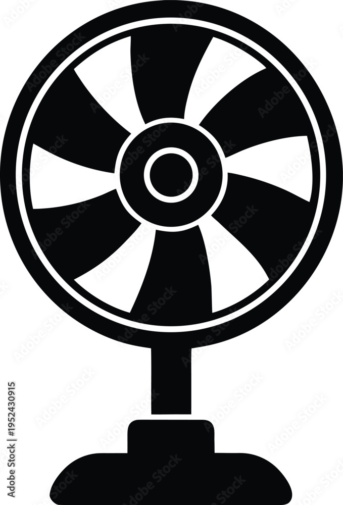 Obraz premium Electric Fan Cooling Appliance Device Isolated
