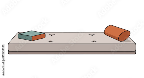 Mattress with colorful pillows and cushions for comfort and sleep