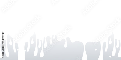 Abstract white liquid drips create a clean, modern background or graphic element, perfect for themes of purity, freshness, and healthy products. Minimalist design.