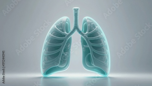 Human lungs anatomical illustration