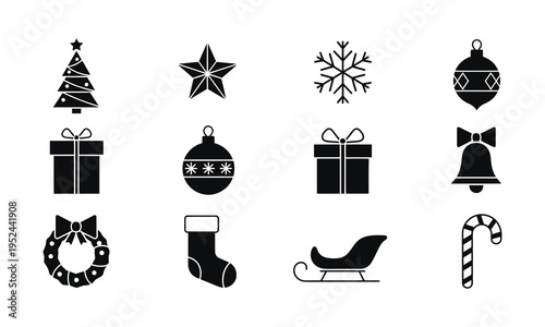 Christmas icons and symbols