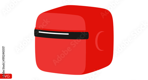 Red Futuristic Helmet with Black Visor, Sci-Fi Game Character Design