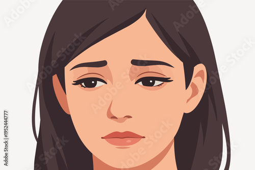 Young woman suffering from depression, feeling sad, despairing, experiencing grief and emotional problems