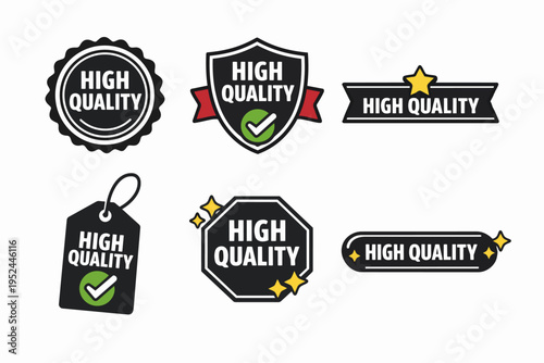 High quality badges and labels providing product guarantee and a premium seal