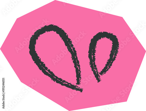 Paper Cut Brush Stroke Droplets Abstract Mark