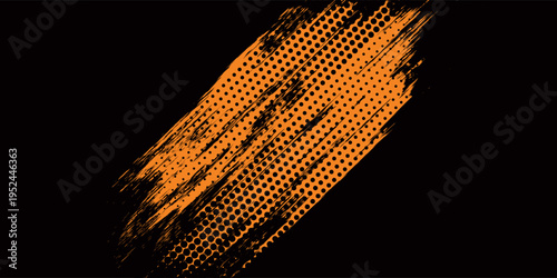 orange black brush Car sticker wrap pattern banner abstract sporty lines black orange color combination grunge brush modern pattern racing motorsport design.