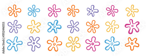 doodle hand drawn bikini bottom flowers, summer decoration, bikini botton sky elements. tropical flowers set