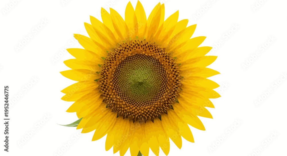 Fototapeta premium Vibrant sunflower with bright yellow petals.