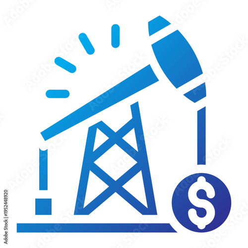 Energy Economics Solid Gradient Icon