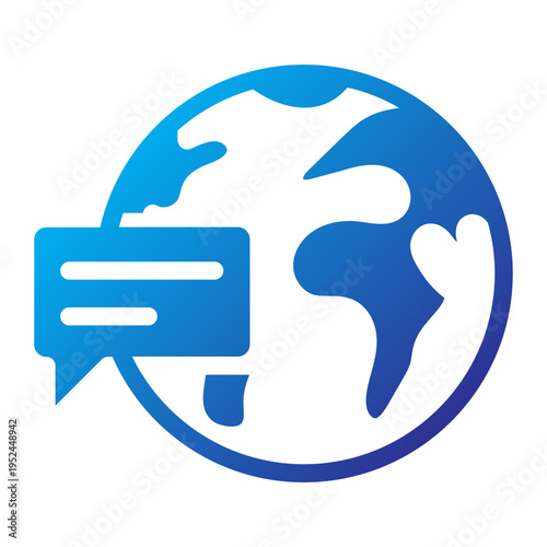 International Communication Solid Gradient Icon