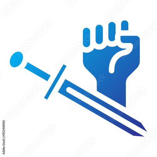 Revolutionary Struggle Solid Gradient Icon