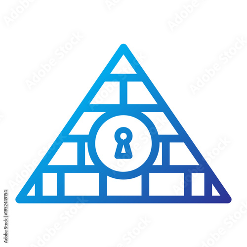 Hierarchy Secrecy Line Gradient Icon