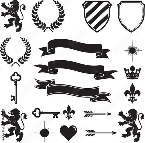 Heptathlete pictograms in a circle