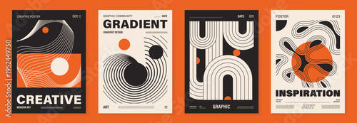 Hand drawn abstract minimal element mid century vector set. Aesthetic contemporary stripe line art, geometric shape in monochrome. Art form design for wall art, decoration, wallpaper