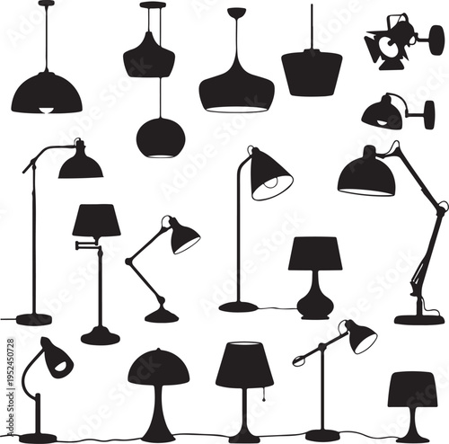 Home light silhouettes.