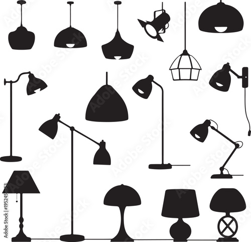 Home light silhouettes.