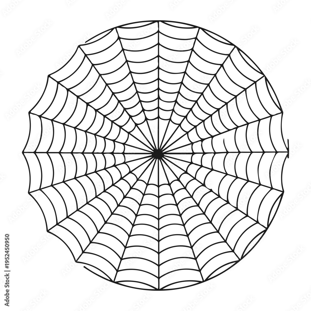 Obraz premium Realistic spider web vector illustration set isolated on transparent background. Creepy cobweb corner decoration for Halloween design, spooky gothic gothic aesthetic, hand-drawn net pattern graphic.