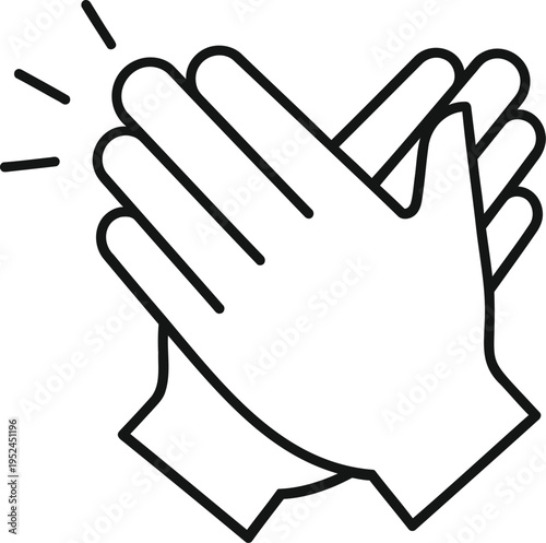 Vector illustration of clapping hands