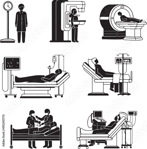 Hospital Medical Checkup Diagnostic Cliparts