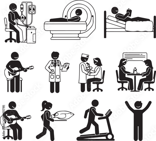 Hospital Medical Checkup Diagnostic Cliparts
