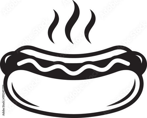 Hot dog sandwich vector icon
