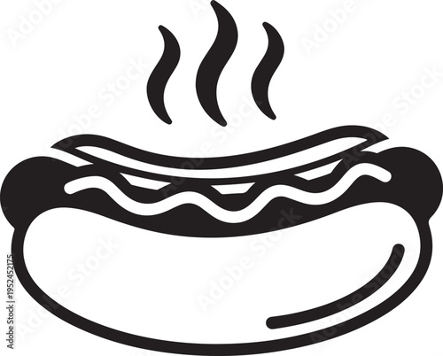 Hot dog sandwich vector icon