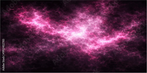 A captivating view of radiant nebulae, with vibrant hues of pink set against a dark, cosmic expanse. The ethereal beauty and intricate details evoke a sense of wonder.