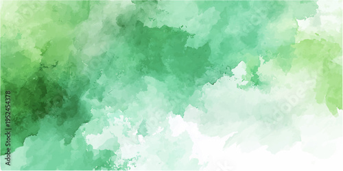 Abstract watercolor background featuring a blend of verdant hues, creating a serene and artistic aesthetic.
