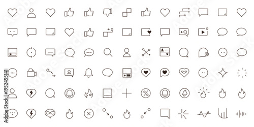 A collection of various social media icons displayed on a screen.