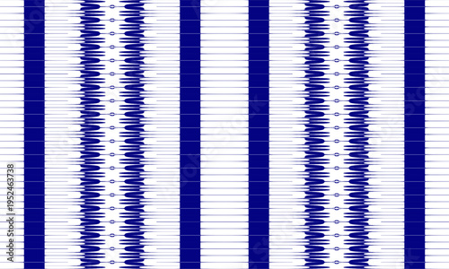 blue cultural strip on white background, vertically style background repeat seamless pattern design for fabric printing or wallpaper or background