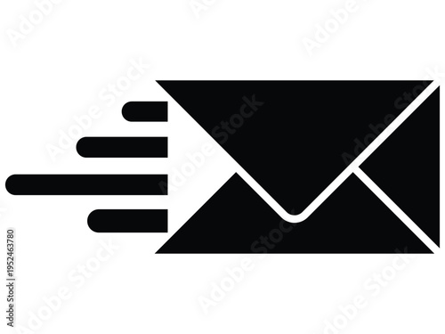 Email icon with speed lines