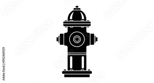Silhouette of a Fire Hydrant - Essential Urban Safety Equipment.