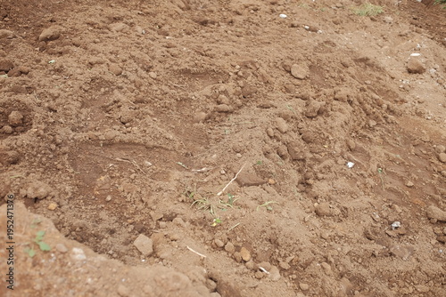 Brown excavated soil earth texture background