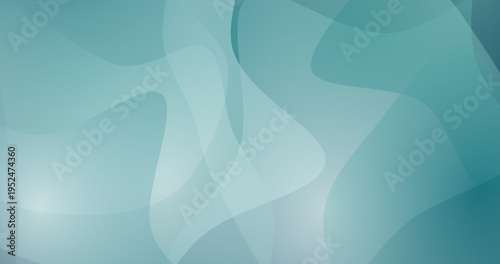 Teal abstract wavy fluid shapes overlay background for calm graphic design
